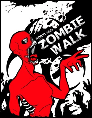 portland zombie walk poster
